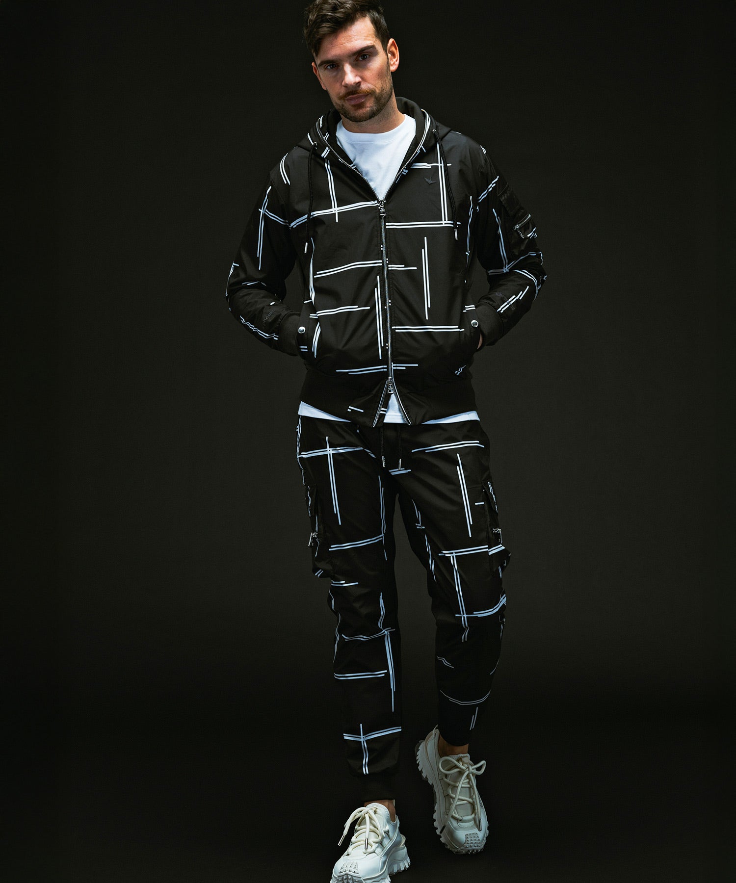 PLUS COLLABO. LUXURIOUS ZIP BIKER HOODIE プラス コラボ ラグジュアリー ジップ バイカー フーディー WINDSTOPPER プロダクト by GORE-TEX LABS /ウィンドストッパー/ゴアテックス