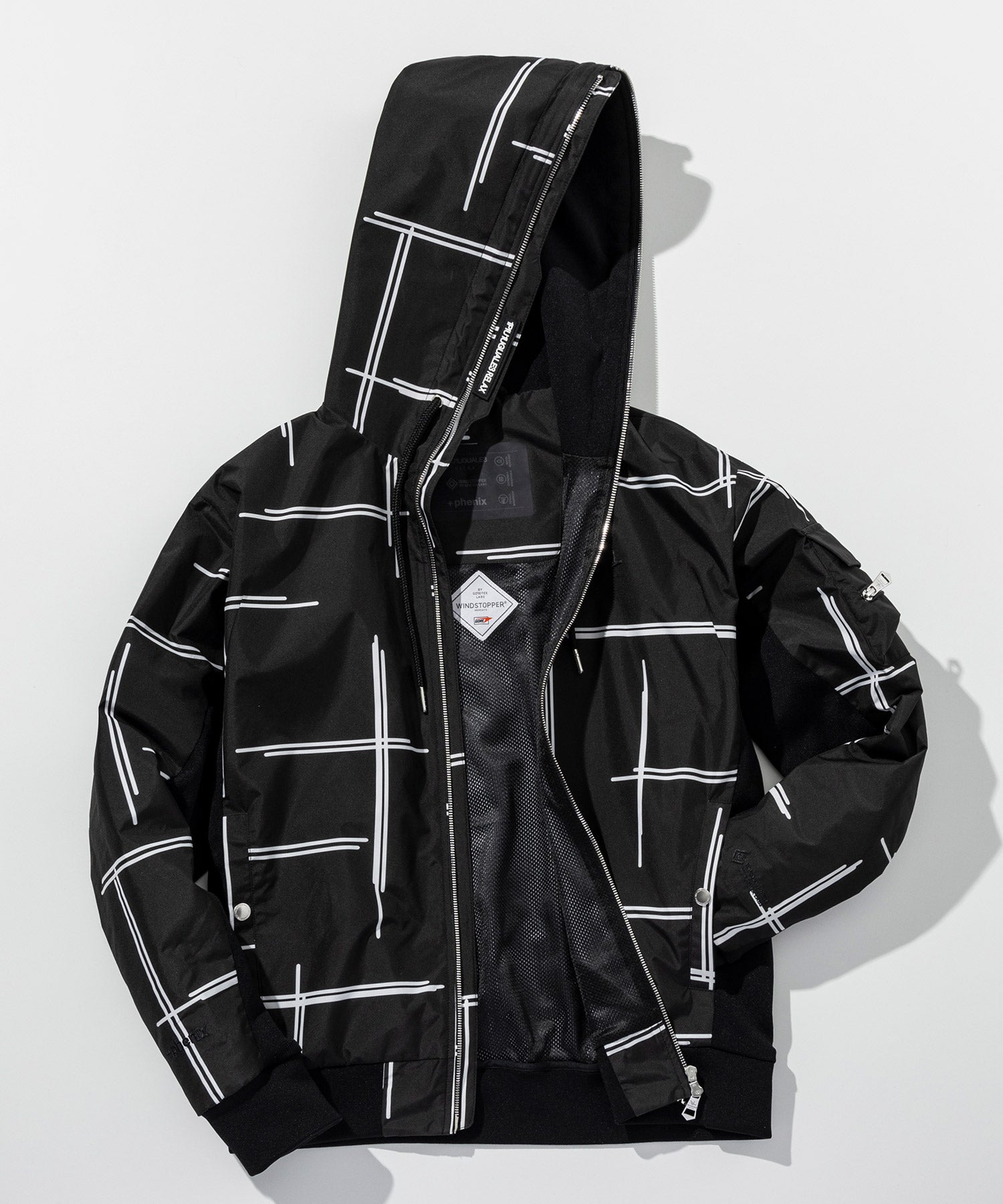 PLUS COLLABO. LUXURIOUS ZIP BIKER HOODIE