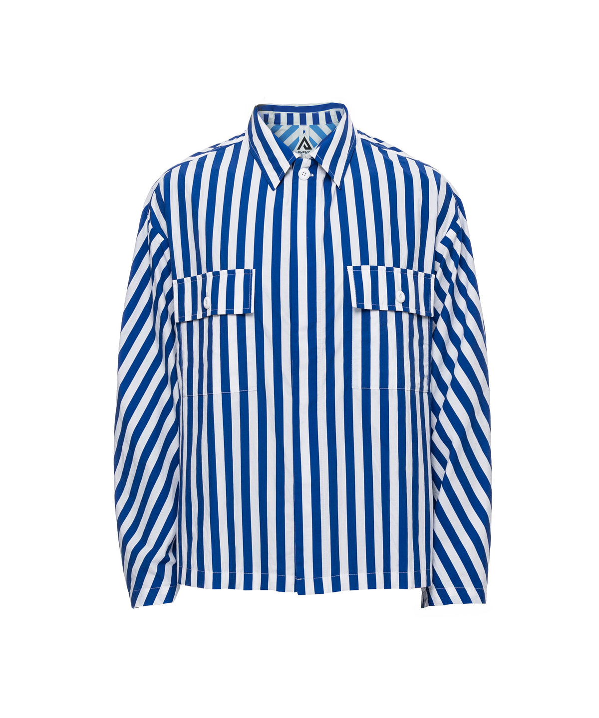 SHIRTS, TYPE P-001 / STRIPED TECH LOOSE SHIRT JACKET　-　1月中旬お届け