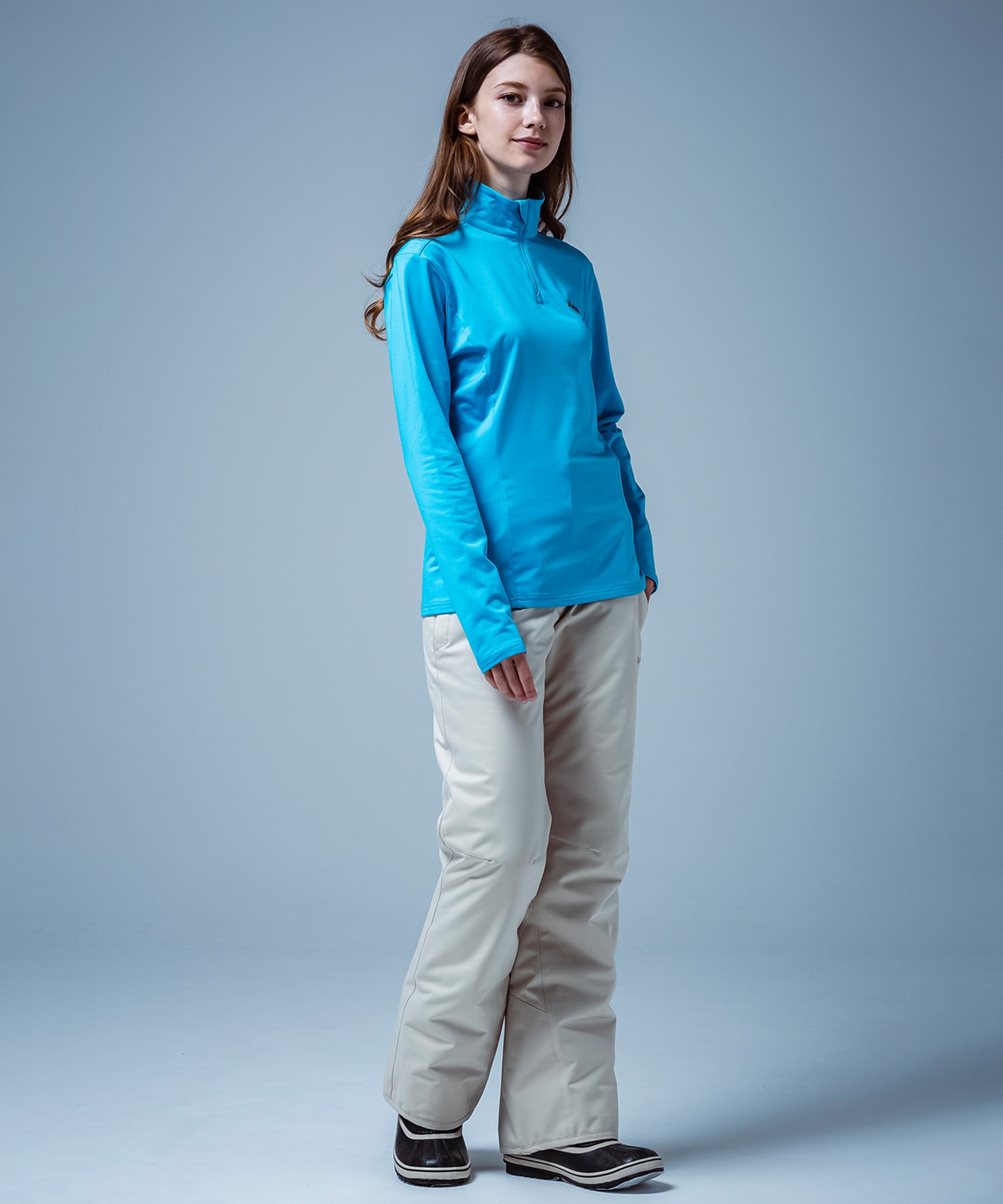 【WOMENS】Basic Set-in Sleeve 1/2 Zip Tee ベーシックセットインスリーブ1/2ジップT /phenixスキーウェア 25AW