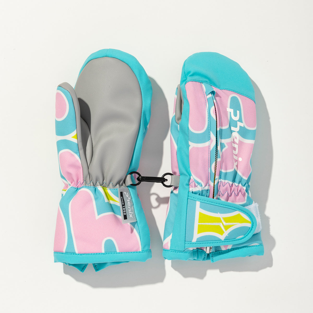 手袋・パスケース付き Phenix スキーウェア* ❆⋆.* KIDS/JUNIOR】Front Zipper Mittens / フロントジッパーグローブ