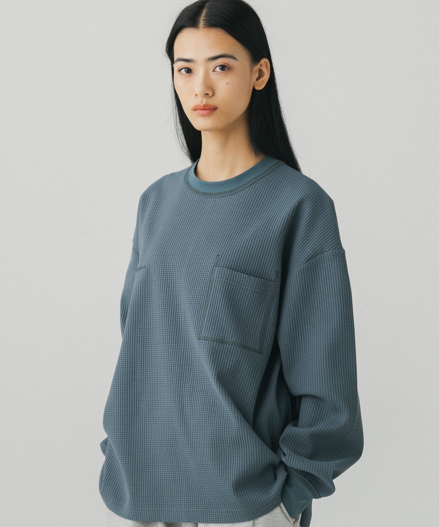 WAFFLE POCKET LONG SLEEVE TEE / ワッフルポケット ロングスリーブTシャツ