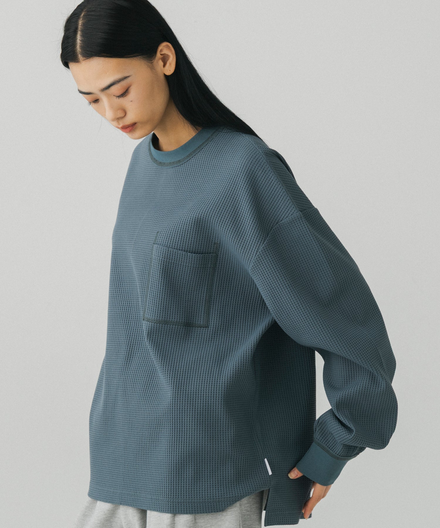 WAFFLE POCKET LONG SLEEVE TEE / ワッフルポケット ロングスリーブTシャツ