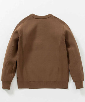 【MENS】HYBRID KNITTED LONG SLEEVE PULL OVER ハイブリッド ニット ロングスリーブ プルオーバー  +phenix(プラスフェニックス)　