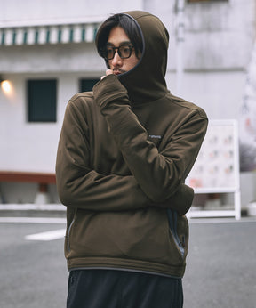 【MENS】POWER STRETCH PULL OVER HOODY パワーストレッチ プルオーバー フーディー / POLARTEC ポーラテック / +phenix(プラスフェニックス)