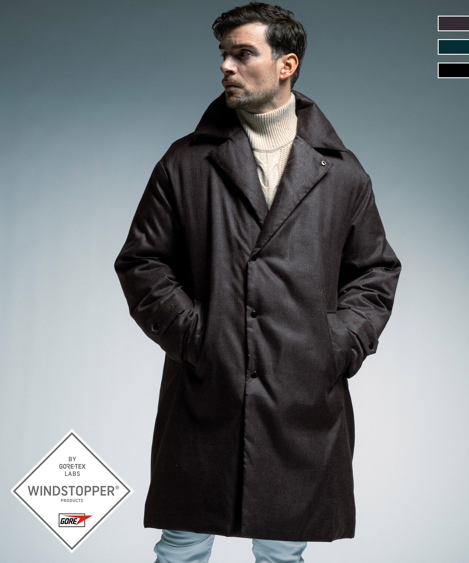 【10月中旬お届け予約商品】WOOL-LIKE LONG DOWN COAT ウールライク ロングダウンコート / WINDSTOPPER® PRODUCTS BY GORE-TEX LABS