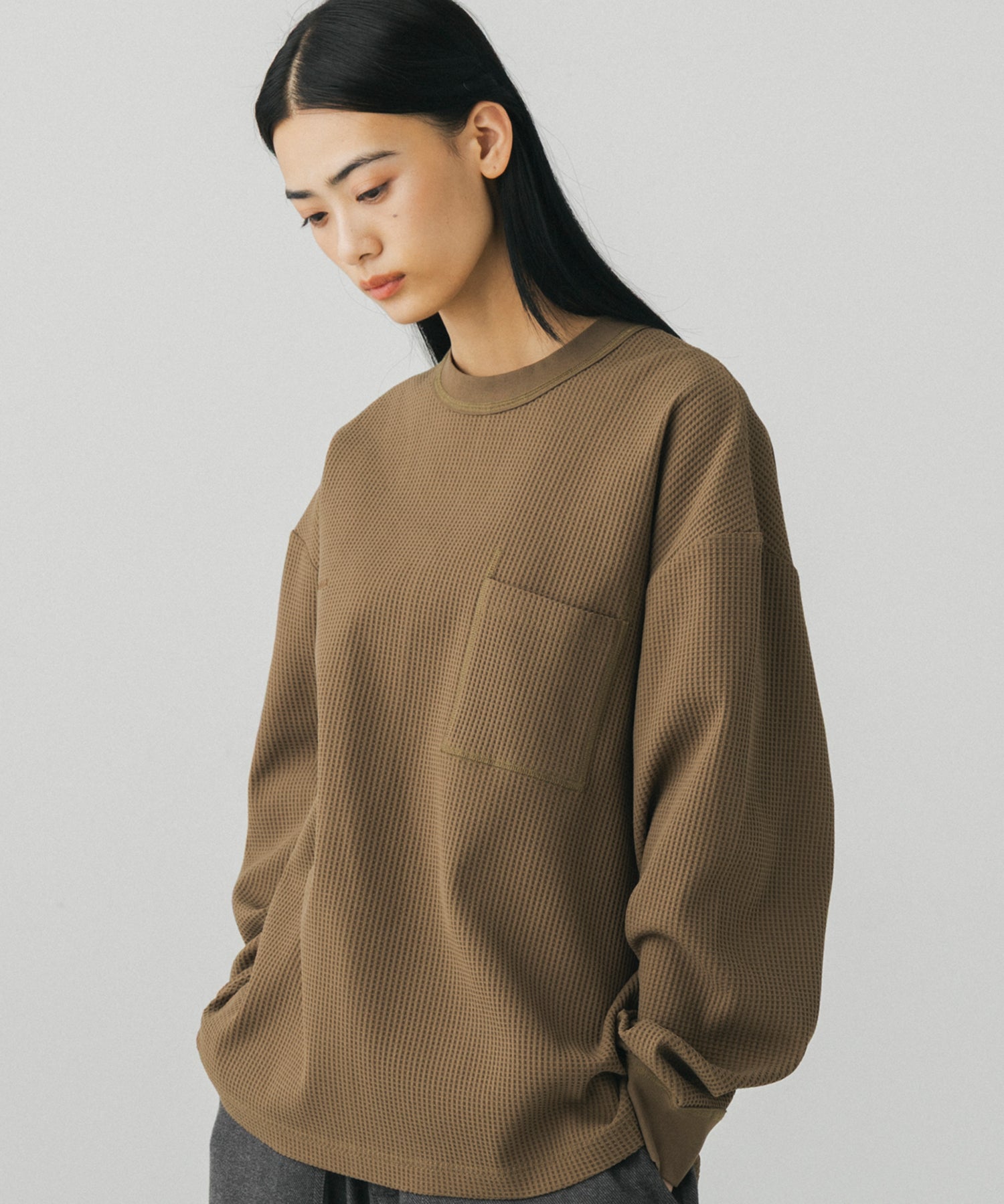 WAFFLE POCKET LONG SLEEVE TEE / ワッフルポケット ロングスリーブTシャツ