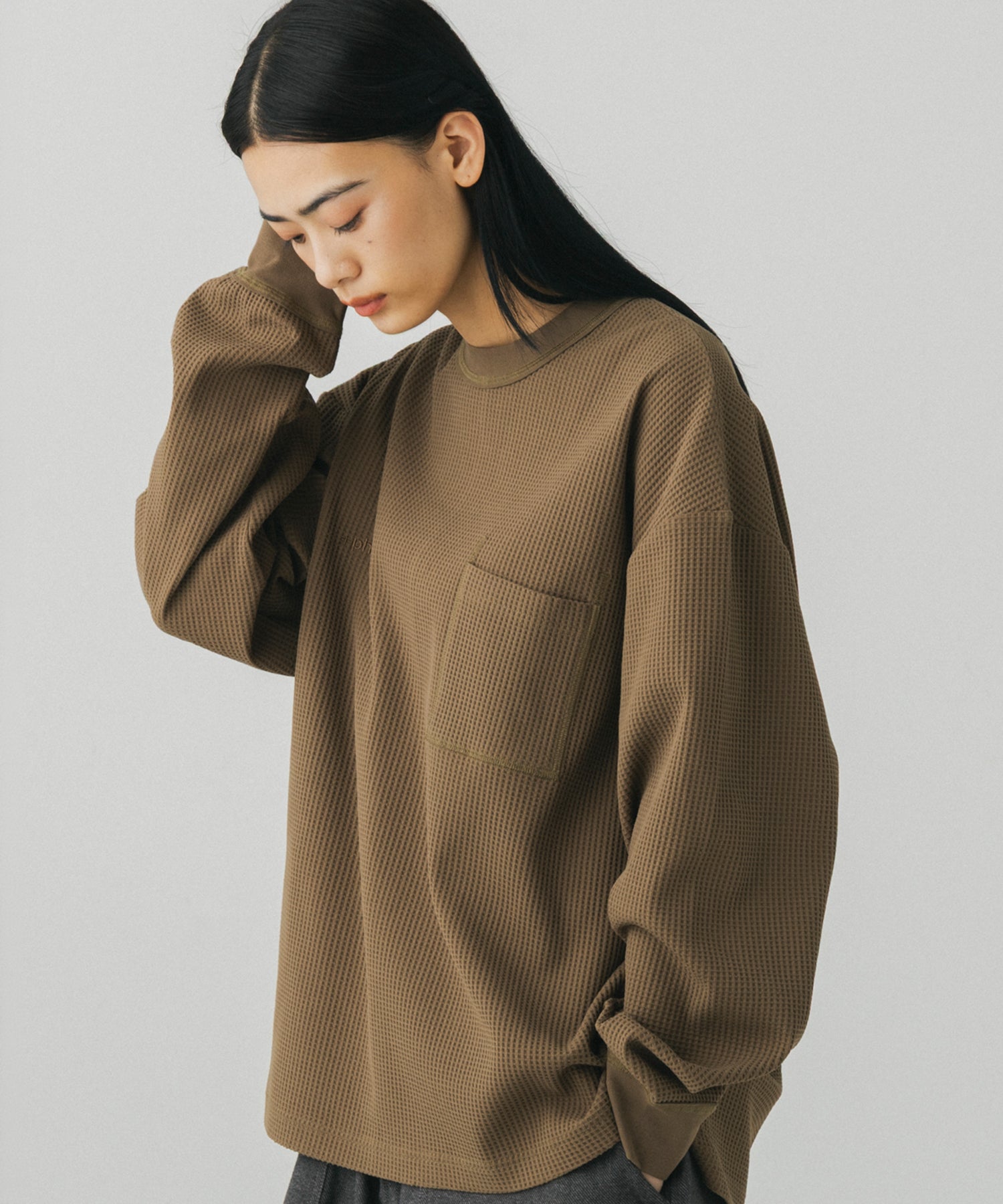 WAFFLE POCKET LONG SLEEVE TEE / ワッフルポケット ロングスリーブTシャツ