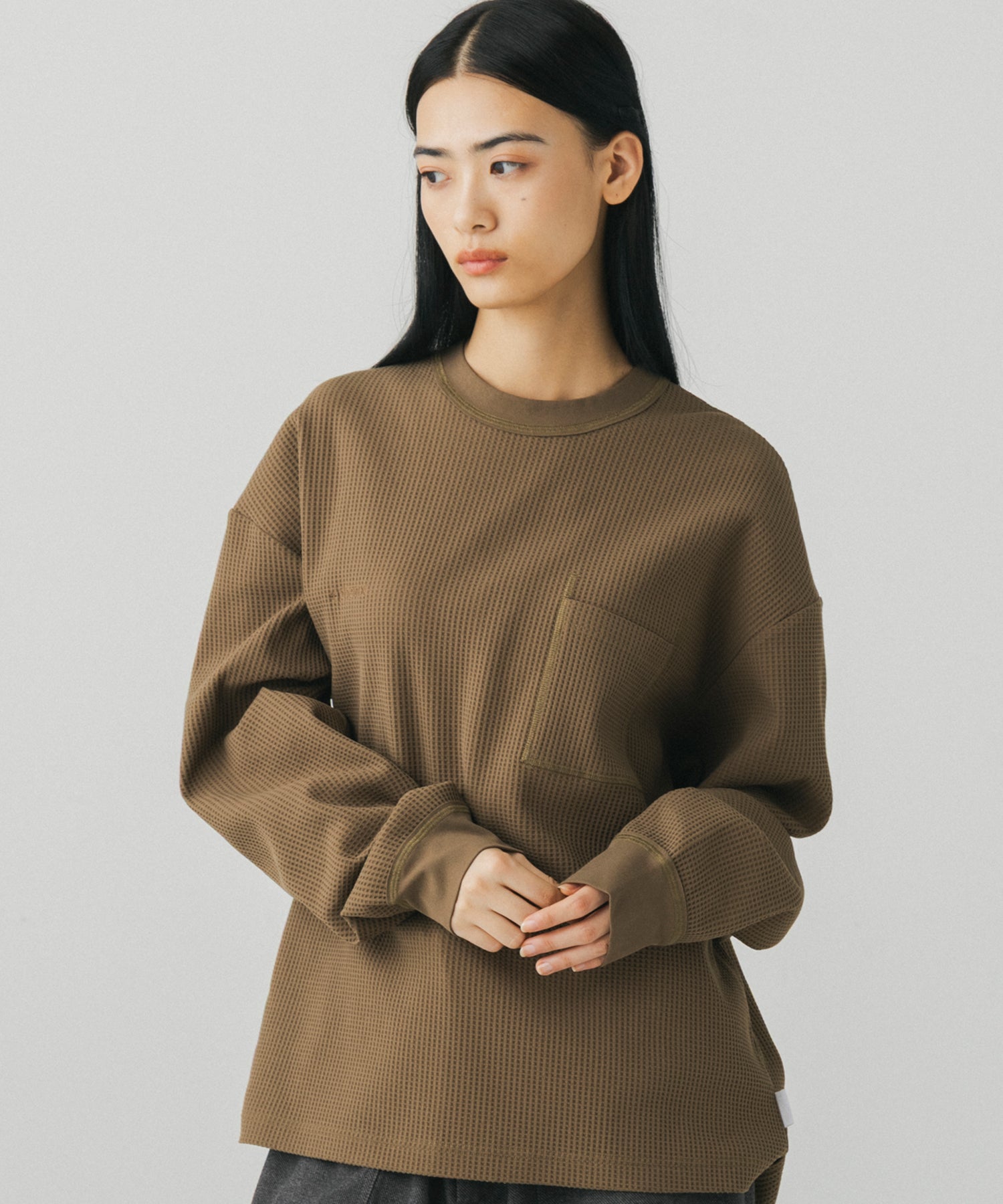 WAFFLE POCKET LONG SLEEVE TEE / ワッフルポケット ロングスリーブTシャツ