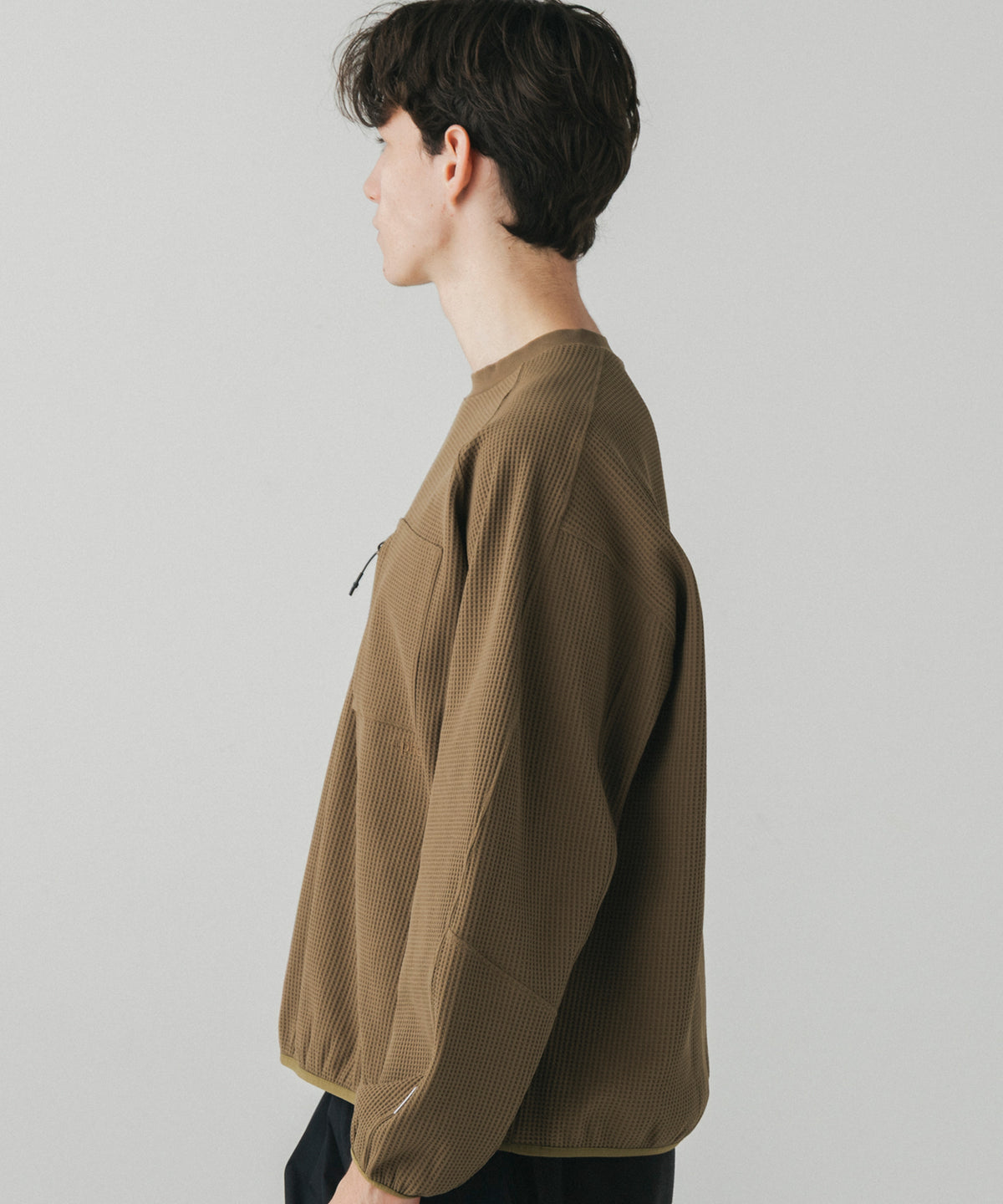 WAFFLE SCULPTED LONG SLEEVE TEE / ワッフルスカルプテッド ロングスリーブTシャツ