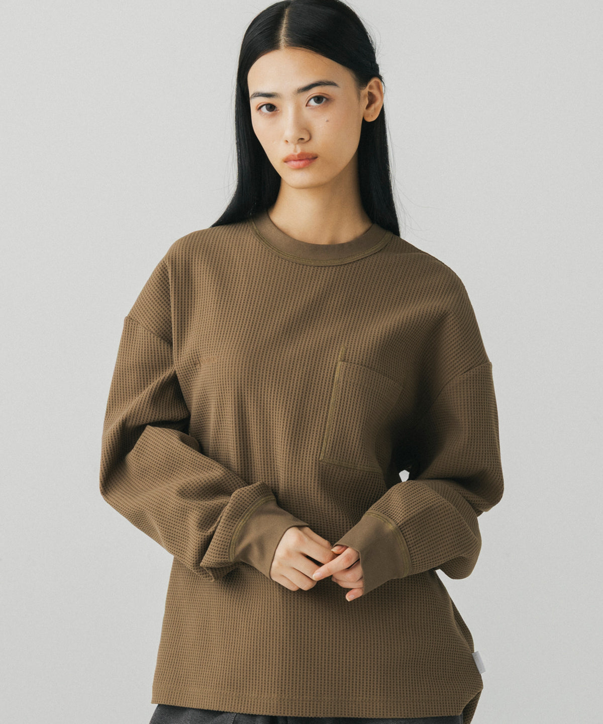 WAFFLE POCKET LONG SLEEVE TEE / ワッフルポケット ロングスリーブTシャツ