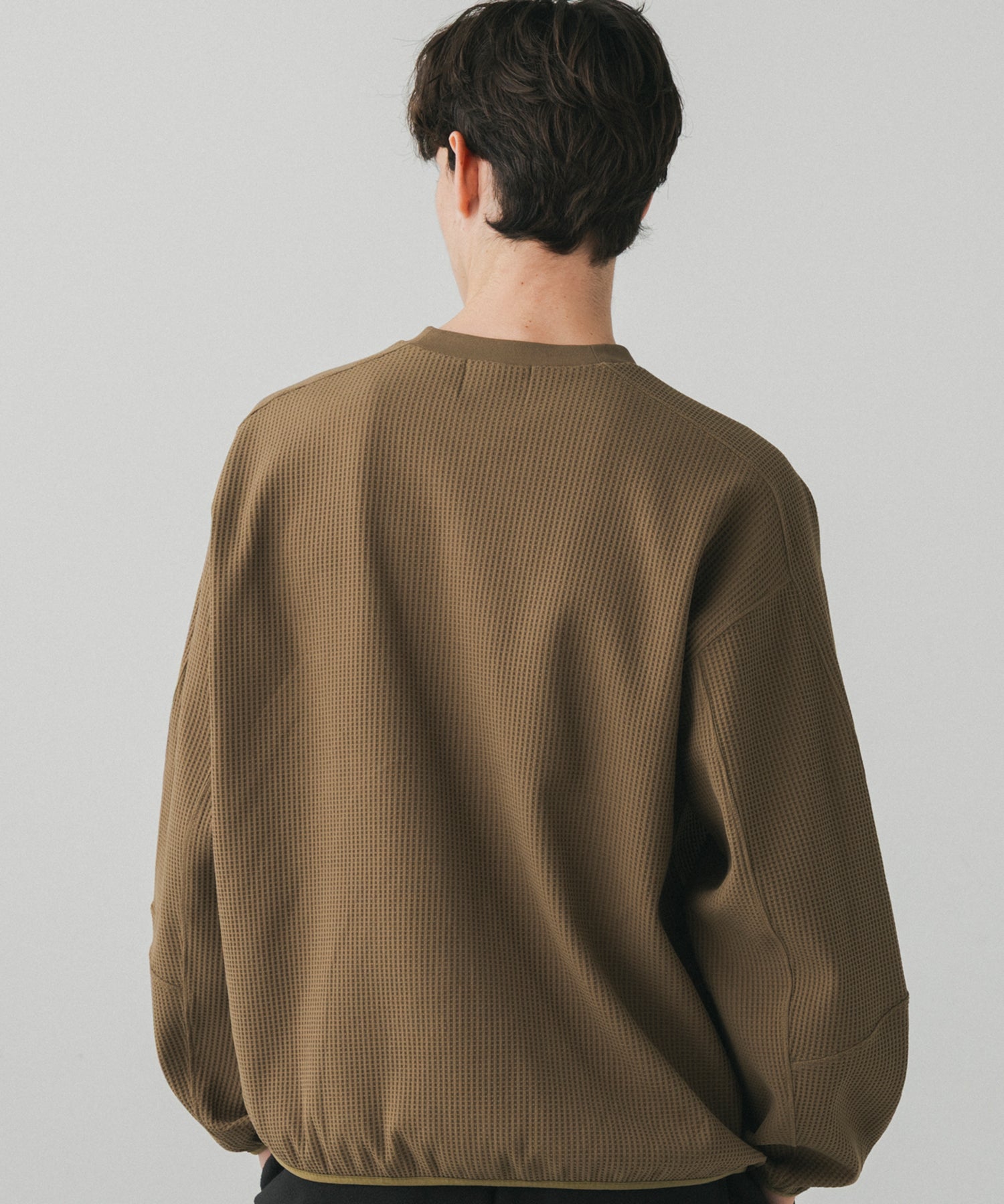 WAFFLE SCULPTED LONG SLEEVE TEE / ワッフルスカルプテッド ロングスリーブTシャツ