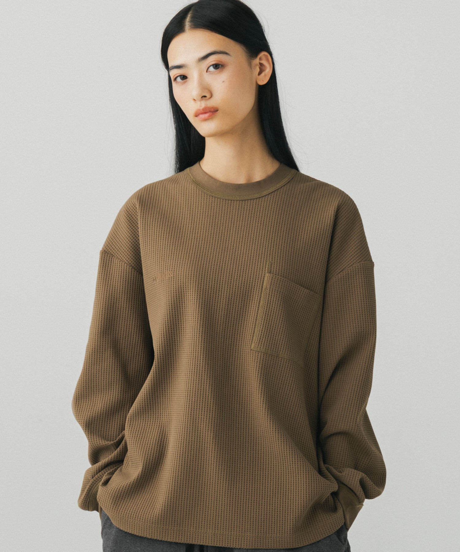 WAFFLE POCKET LONG SLEEVE TEE / ワッフルポケット ロングスリーブTシャツ