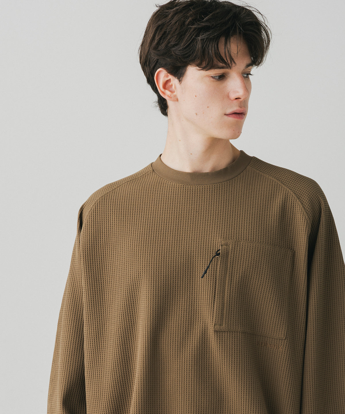 WAFFLE SCULPTED LONG SLEEVE TEE / ワッフルスカルプテッド ロングスリーブTシャツ
