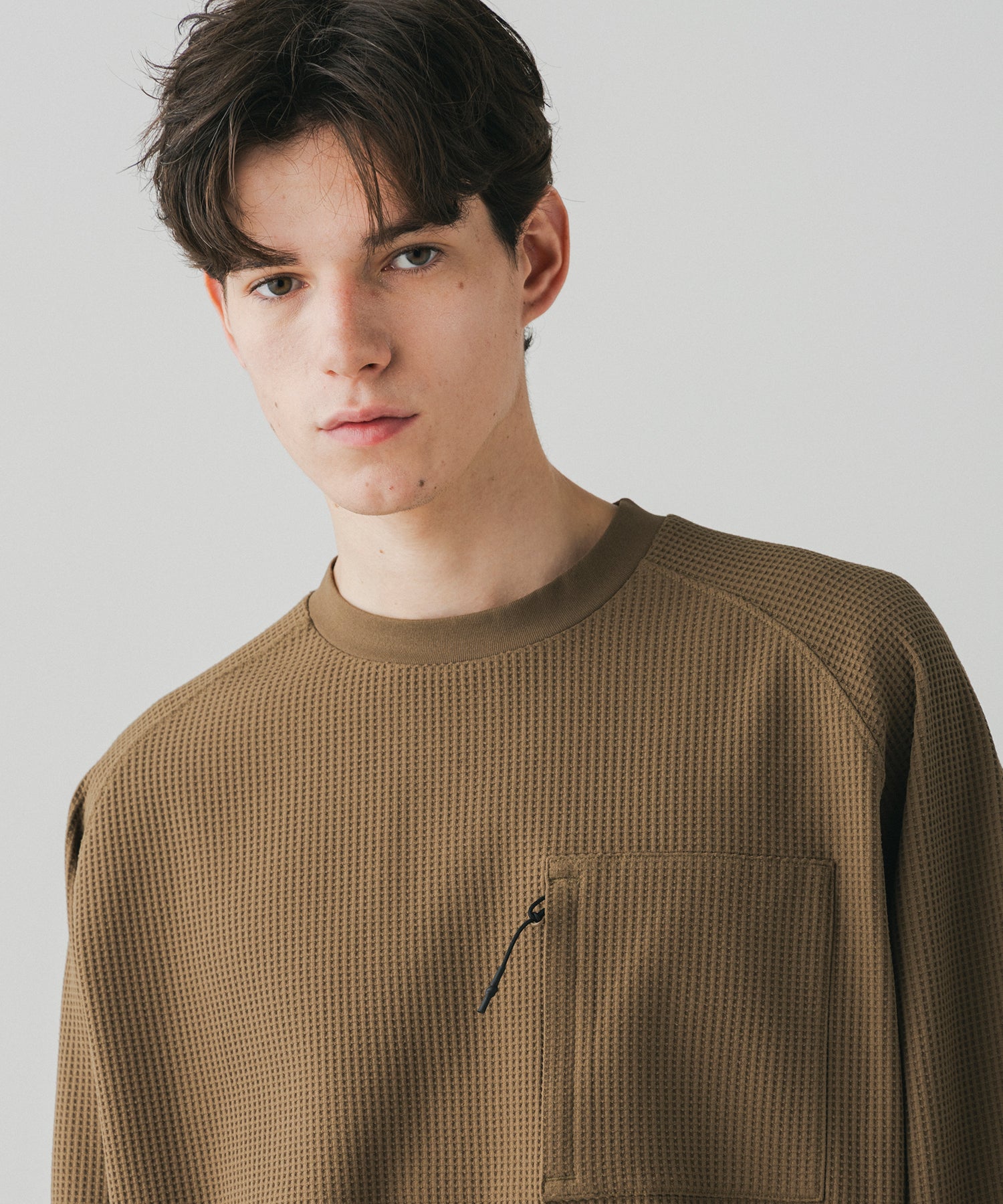 WAFFLE SCULPTED LONG SLEEVE TEE / ワッフルスカルプテッド ロングスリーブTシャツ