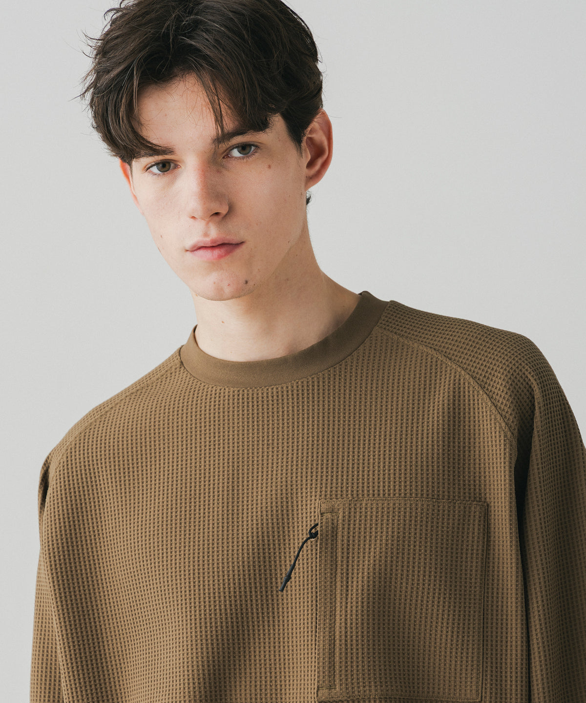 WAFFLE SCULPTED LONG SLEEVE TEE / ワッフルスカルプテッド ロングスリーブTシャツ