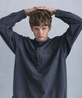 【1月中旬お届け予約商品】PULLOVER BAND COLLAR SHIRT プルオーバーバンドカラーシャツ