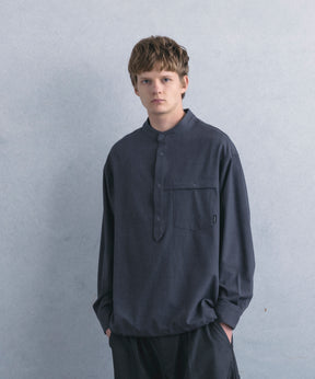 【1月中旬お届け予約商品】PULLOVER BAND COLLAR SHIRT プルオーバーバンドカラーシャツ