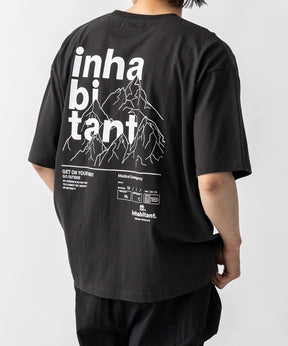 【MENS】ビッグシルエット バックプリント半袖Tシャツ /inhabitant(インハビタント)