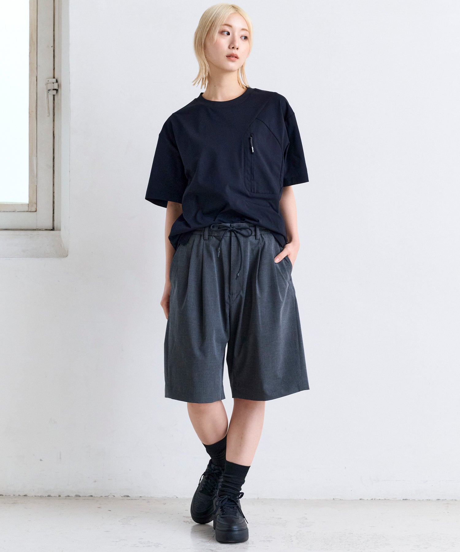 2-TUCK HALF SLACKS / ツータック ハーフスラックス