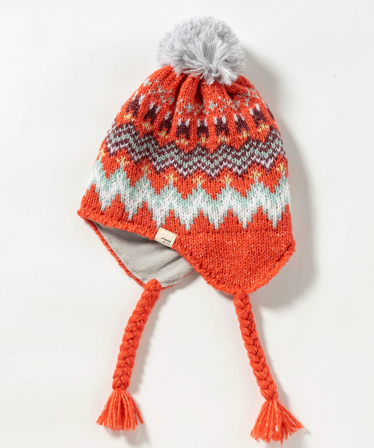 【KIDS/JUNIOR】Mix Border Junior Earflap Beanie ミックスボーダージュニアイヤーフラップビーニー / JUNIOR ACC / 子供用 ニットキャップ / phenixスキーウェア 24AW