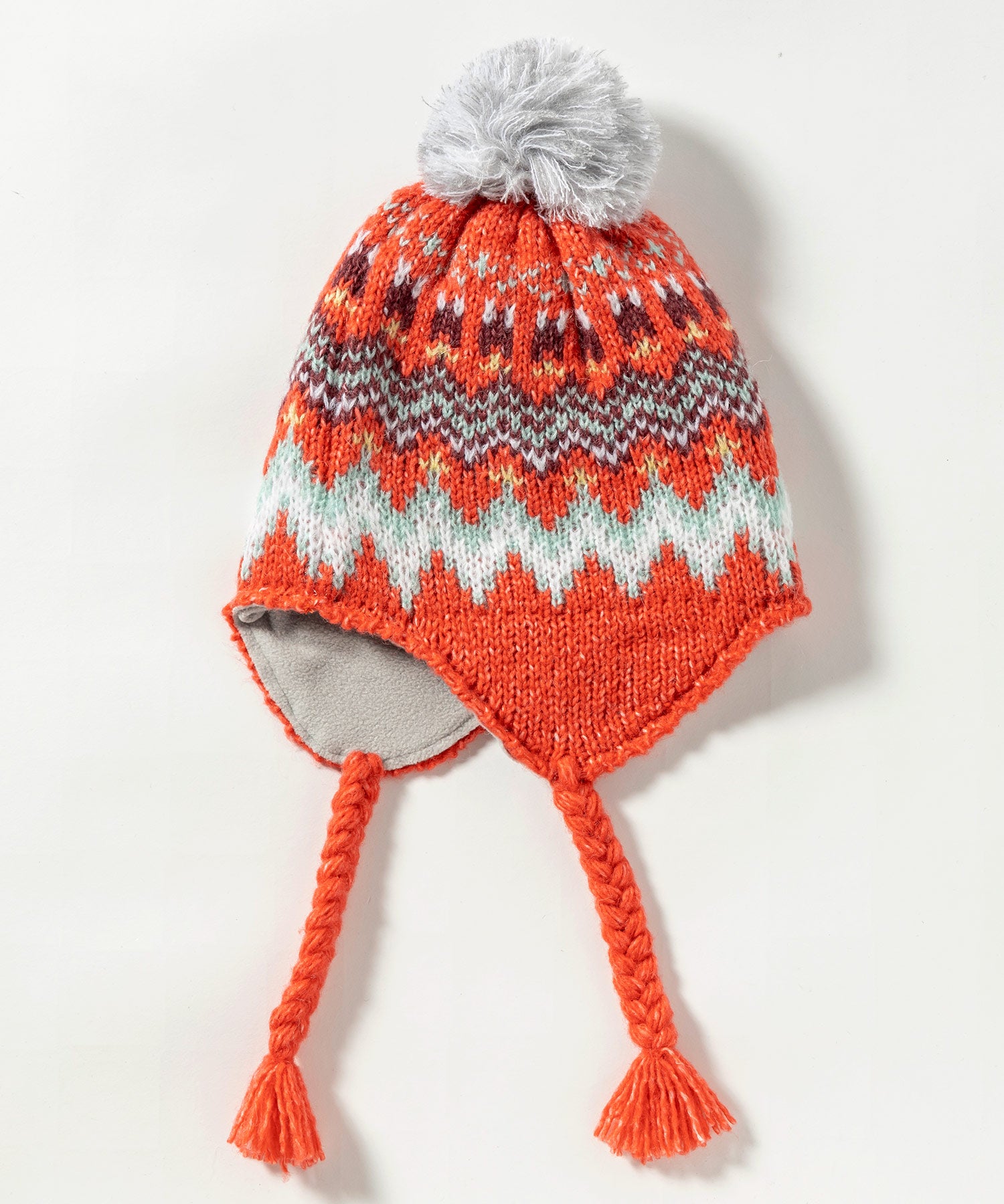 【KIDS/JUNIOR】Mix Border Junior Earflap Beanie ミックスボーダージュニアイヤーフラップビーニー / JUNIOR ACC / 子供用 ニットキャップ / phenixスキーウェア 24AW