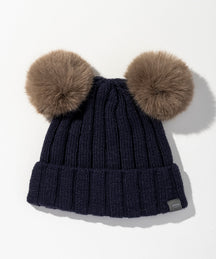 【WOMENS】Low Gauge Double Pompom Knit Cap / ローゲージダブルポンポンニットキャップ / phenix スキーウェア 26AW