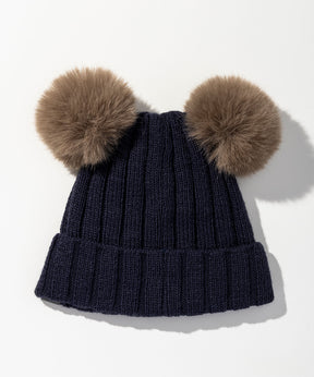 【WOMENS】Low Gauge Double Pompom Knit Cap / ローゲージダブルポンポンニットキャップ / phenix スキーウェア 26AW