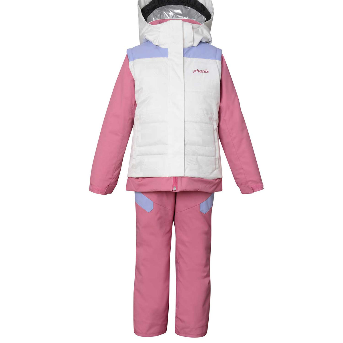 美品♡phenix スノークリスタルガール スキーウエア上下 花柄 ファー