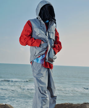 VEST, TYPE P-001 / TECH VINTAGE UTILITY PUFF BALL VEST