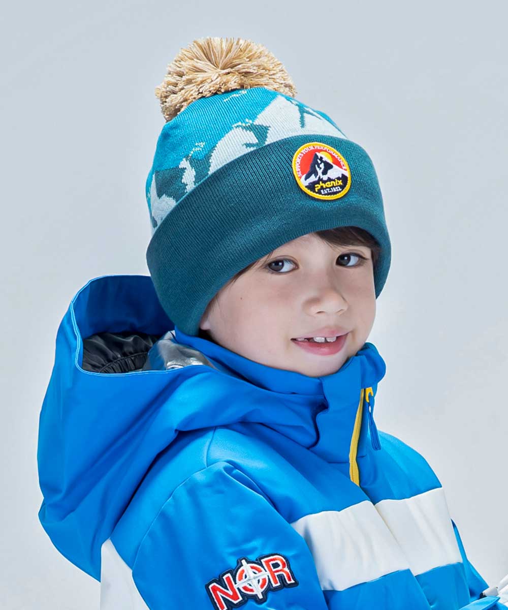 【KIDS/JUNIOR】子供用スキーウェア ニットキャップ Snow Mountain Junior Knit Hat / Jr ACC  /phenixスキーウェア23AW新作