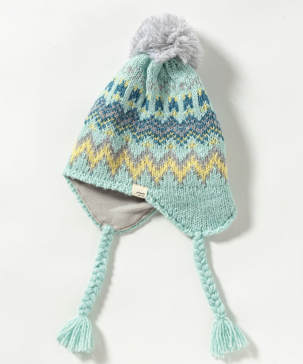 【KIDS/JUNIOR】Mix Border Junior Earflap Beanie ミックスボーダージュニアイヤーフラップビーニー / JUNIOR ACC / 子供用 ニットキャップ / phenixスキーウェア 24AW