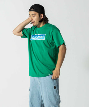 【MENS】Logo T-shirts ブルーロゴプリントTシャツ カジュアルファッション サーフィン レジャー スケートボード inhabitant(インハビタント)