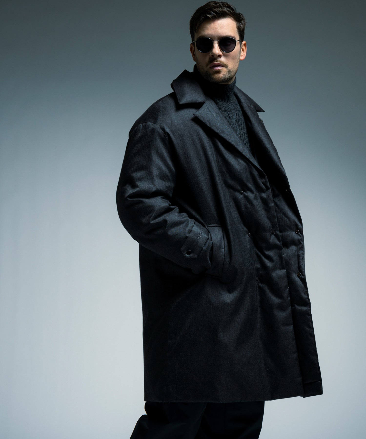 【10月中旬お届け予約商品】WOOL-LIKE LONG DOWN COAT ウールライク ロングダウンコート / WINDSTOPPER® PRODUCTS BY GORE-TEX LABS