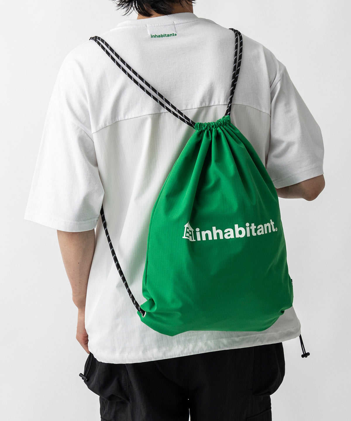 【MENS】ワンポイント ブランドロゴプリント ベーシック ナップザック /inhabitant(インハビタント)