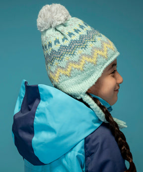 【KIDS/JUNIOR】Mix Border Junior Earflap Beanie ミックスボーダージュニアイヤーフラップビーニー / JUNIOR ACC / 子供用 ニットキャップ / phenixスキーウェア 24AW