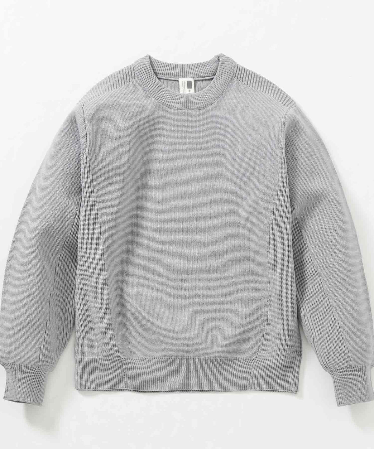 【MENS】HYBRID KNITTED LONG SLEEVE PULL OVER ハイブリッド ニット ロングスリーブ プルオーバー  +phenix(プラスフェニックス)　