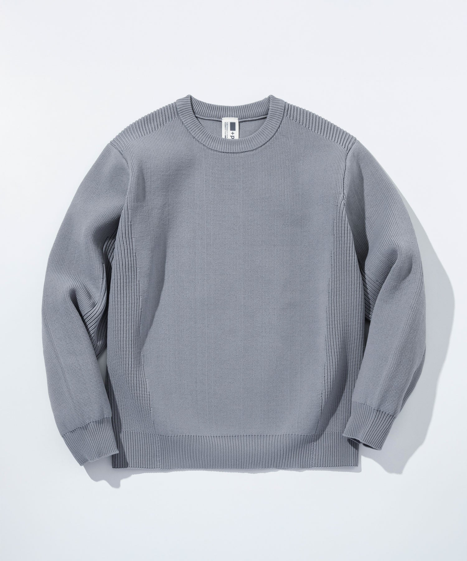 【MENS】HYBRID KNITTED LONG SLEEVE PULL OVER  ハイブリッドニット ロングスリーブプルオーバー / +phenix(プラスフェニックス)