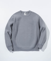【MENS】HYBRID KNITTED LONG SLEEVE PULL OVER  ハイブリッドニット ロングスリーブプルオーバー / +phenix(プラスフェニックス)