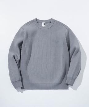 【MENS】HYBRID KNITTED LONG SLEEVE PULL OVER  ハイブリッドニット ロングスリーブプルオーバー / +phenix(プラスフェニックス)