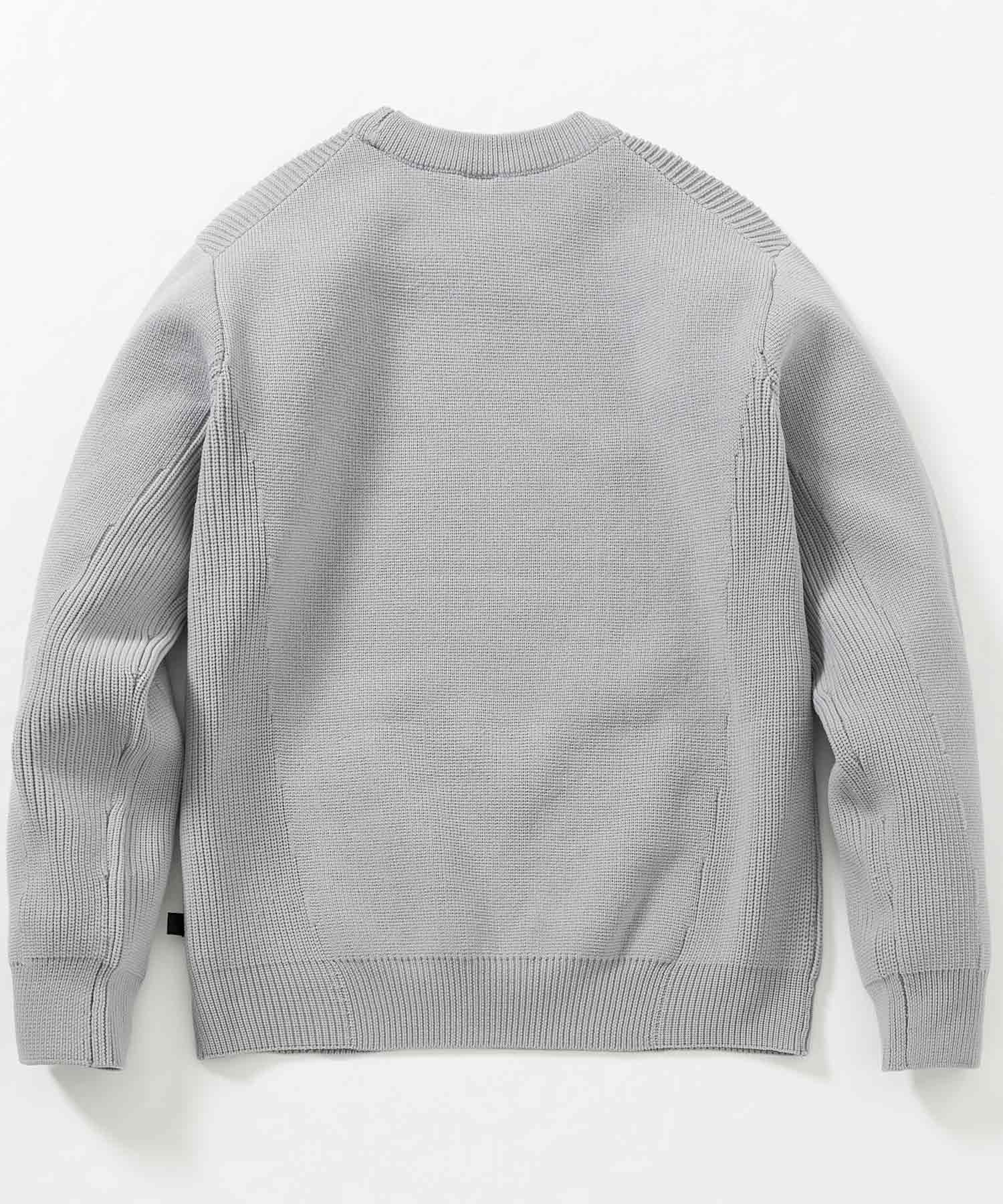 【MENS】HYBRID KNITTED LONG SLEEVE PULL OVER ハイブリッド ニット ロングスリーブ プルオーバー  +phenix(プラスフェニックス)　