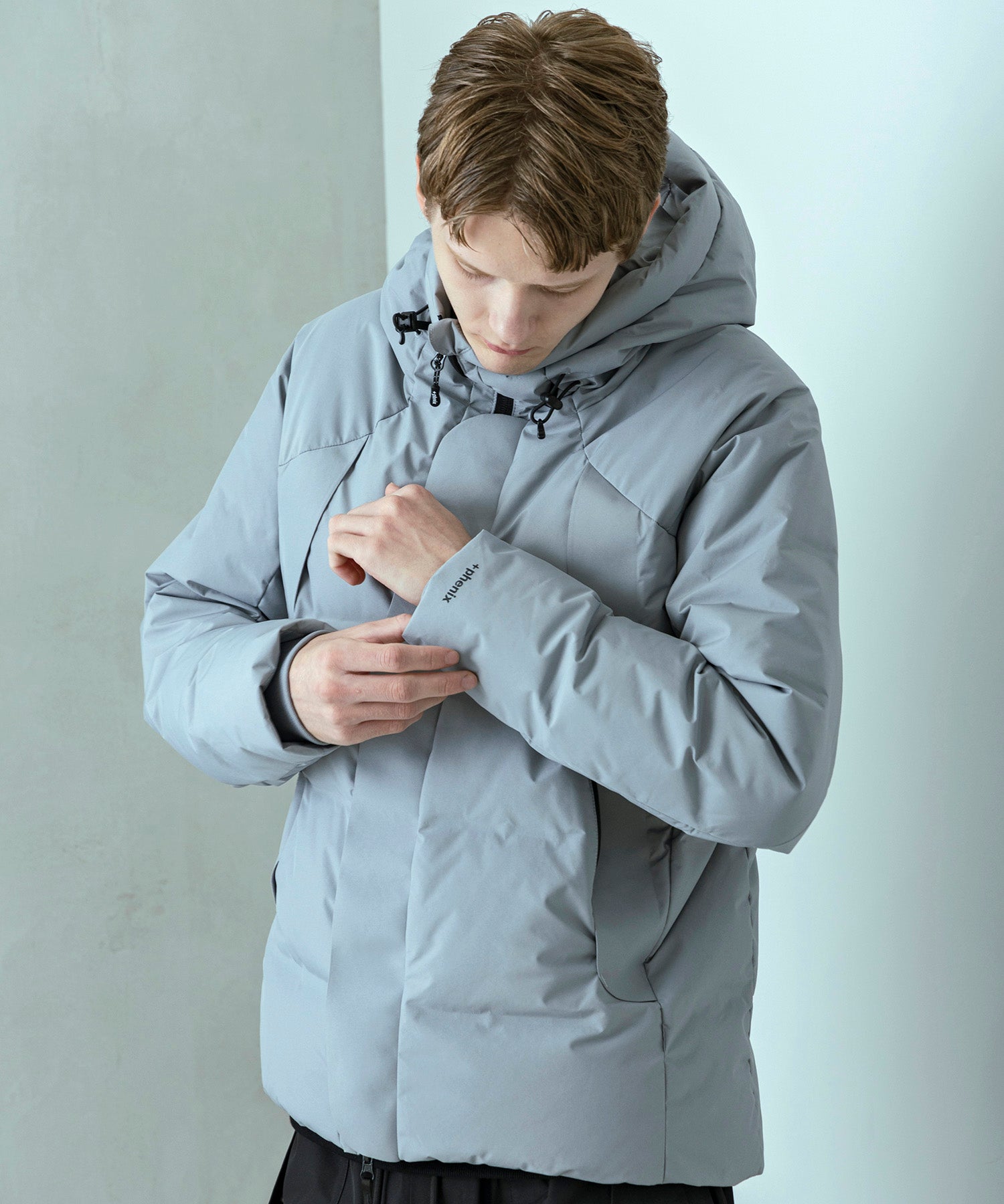 【MENS】FUSED QUILTING DOWN JACKET  フューズドキルティングダウンジャケット ウィンドストッパー / WINDSTOPPER(R) プロダクト by GORE TEX LABS / +phenix(プラスフェニックス)