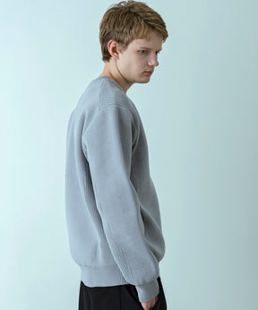 【MENS】HYBRID KNITTED LONG SLEEVE PULL OVER  ハイブリッドニット ロングスリーブプルオーバー / +phenix(プラスフェニックス)