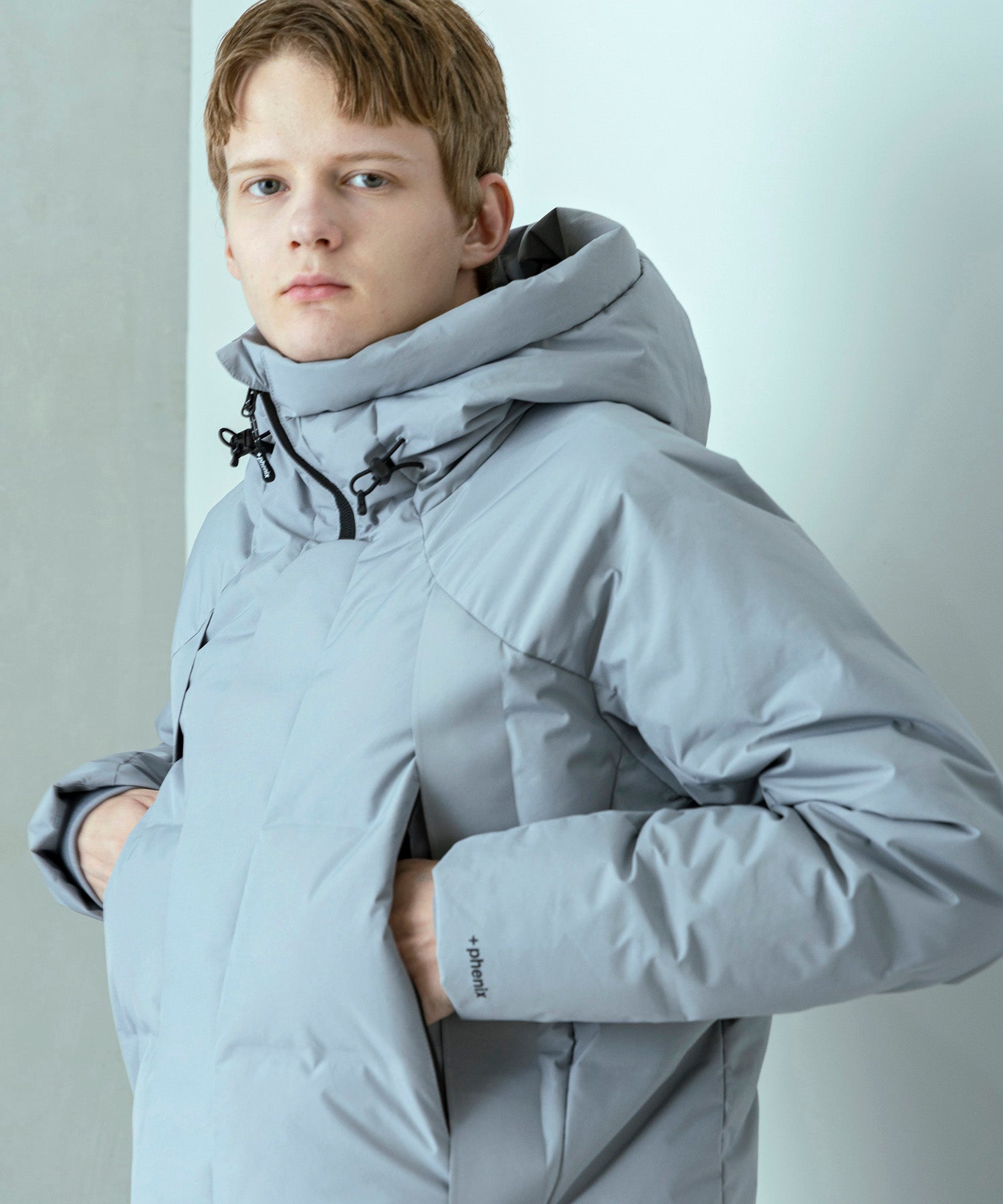 【MENS】FUSED QUILTING DOWN JACKET  フューズドキルティングダウンジャケット ウィンドストッパー / WINDSTOPPER(R) プロダクト by GORE TEX LABS / +phenix(プラスフェニックス)