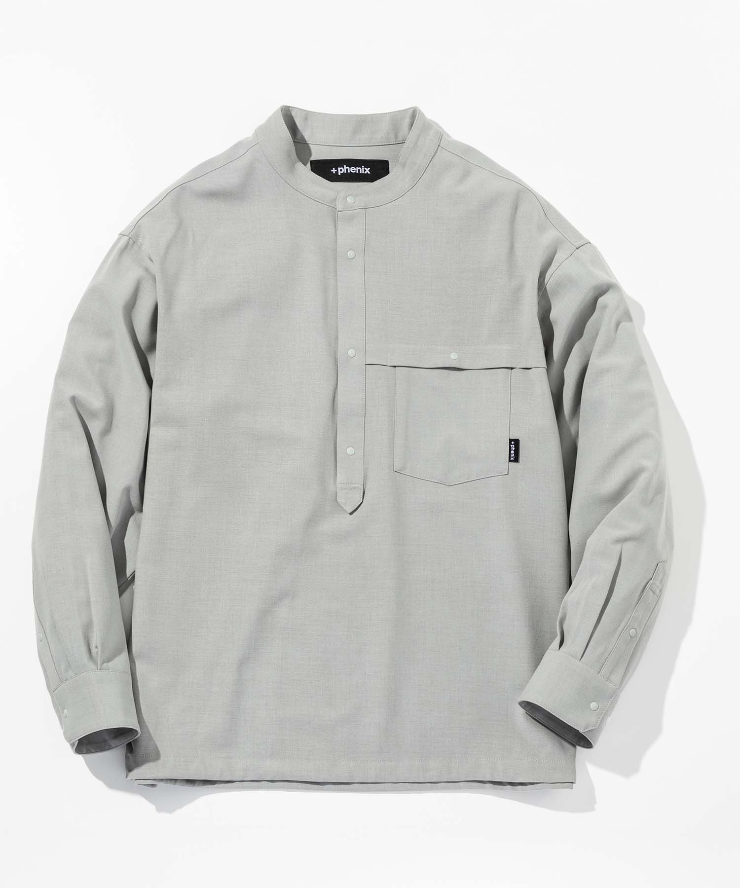 【1月中旬お届け予約商品】PULLOVER BAND COLLAR SHIRT プルオーバーバンドカラーシャツ