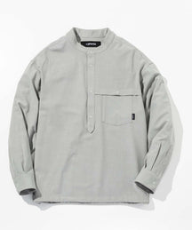 【1月中旬お届け予約商品】PULLOVER BAND COLLAR SHIRT プルオーバーバンドカラーシャツ