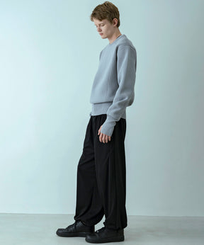 【MENS】HYBRID KNITTED LONG RIB PULL OVER  ハイブリッドニット ロングリブプルオーバー / +phenix(プラスフェニックス)