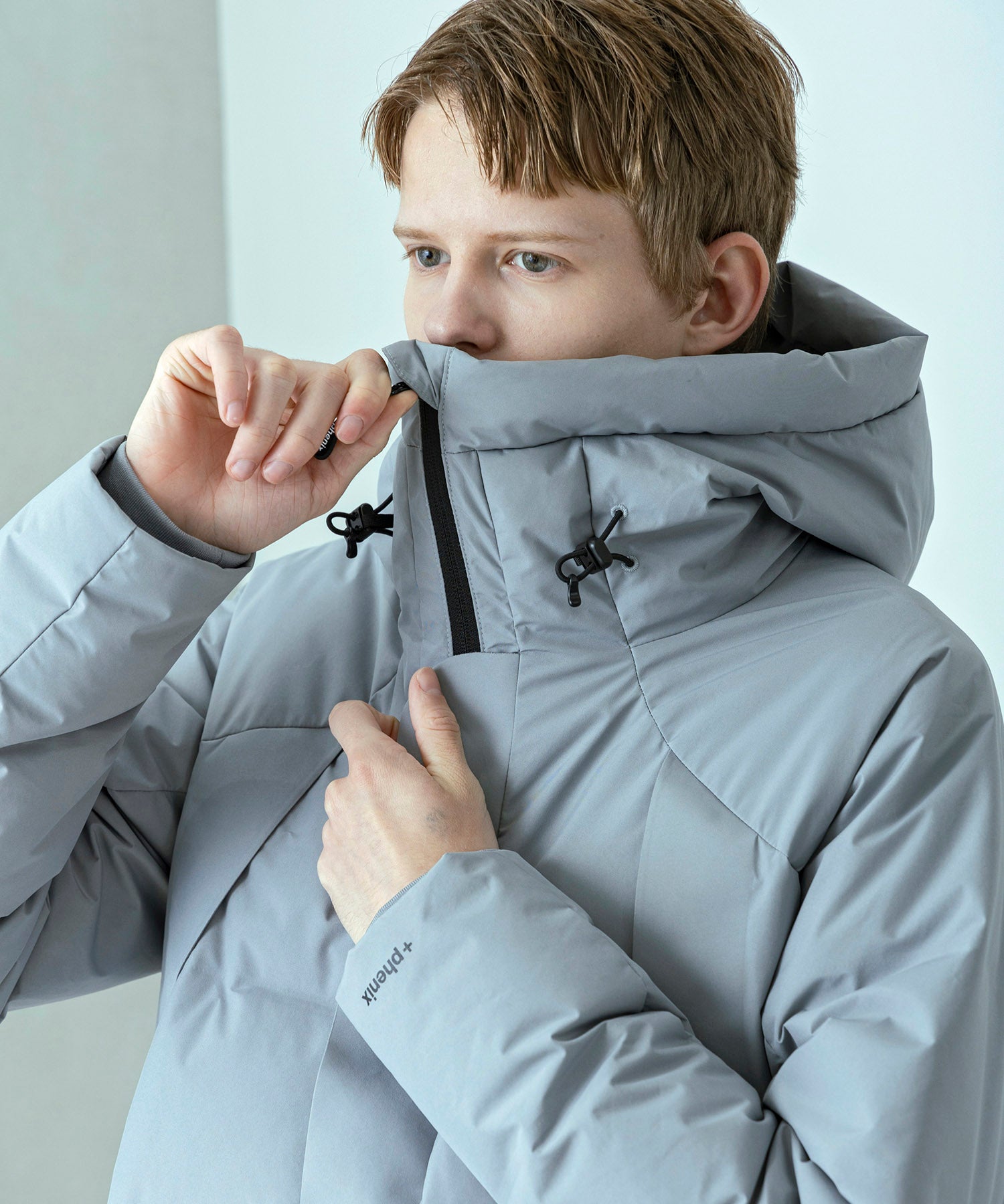 【MENS】FUSED QUILTING DOWN JACKET  フューズドキルティングダウンジャケット ウィンドストッパー / WINDSTOPPER(R) プロダクト by GORE TEX LABS / +phenix(プラスフェニックス)