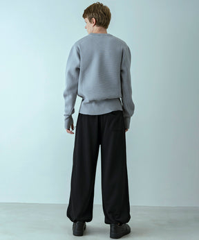 【MENS】HYBRID KNITTED LONG RIB PULL OVER  ハイブリッドニット ロングリブプルオーバー / +phenix(プラスフェニックス)