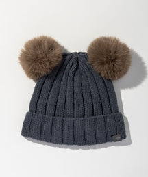 【WOMENS】Low Gauge Double Pompom Knit Cap / ローゲージダブルポンポンニットキャップ / phenix スキーウェア 26AW
